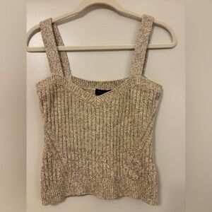 Donna Karan Beige Knit Women's Top